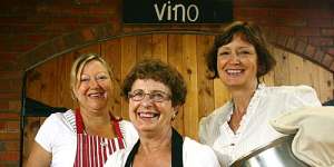 Nooks and grannies ... the legendary three nonnas:Barb Sartori,Josie Politini and Katrina Pizzini.