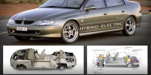 The ECOmmodore hybrid concept Holden and the CSIRO developed promised to use half the fuel as a conventional model but was never put into production. 