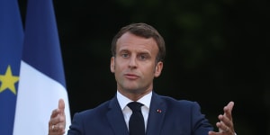 French President Emmanuel Macron has demanded terror messages be deleted from social media sites. 