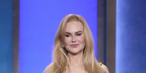 Nicole Kidman is introduced to the audience during the 49th AFI Life Achievement Award Tribute Gala.