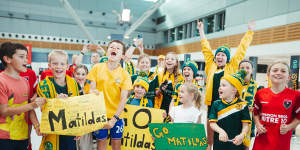 Matildas fans wait for the World Cup semi-finalists to return to Sydney.