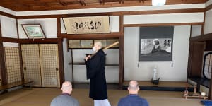 Zen,with a little help from a club-wielding monk