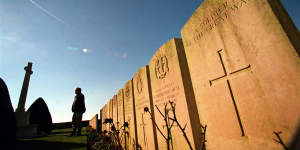 The Commonwealth War Cemetery in Pozieres,France.