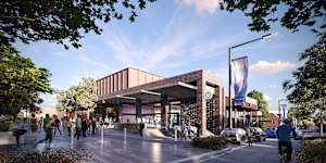 The planned Five Dock metro station.
