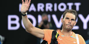 Rafael Nadal at the Australian Open in January.