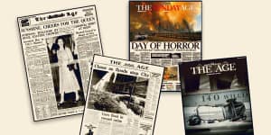 Triumph and tragedy:A front-page view of history