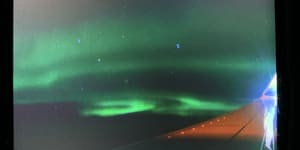 The nothern lights:Why you should always get a window seat if you're flying over or near the Arctic.