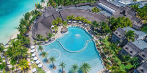 Aerial view of Lux Belle Mare,Mauritius.