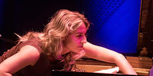 Pianist Freyja Garbett performs at the Big Jazz Day Out festival.