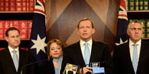 Tony Abbott,Joe Hockey and Sophie Mirabella,who lost her seat.