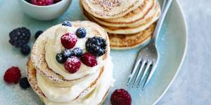 Jill Dupleix's berry cheesecake pancakes.