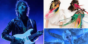Clockwise from main:Albert Hammond jnr of The Strokes;Haiku Hands;Disney on Ice features characters from the animated hit Frozen.