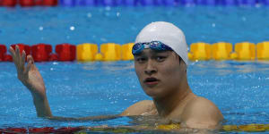 China's Sun Yang was beaten by Mack Horton in the 400m freestyle at the Rio Olympics.