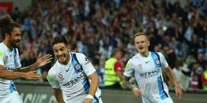 A-League finals:Melbourne City striker Bruno Fornaroli's brace puts side into semi-finals