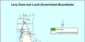 The proposed zones where the Queensland waste levy would apply.