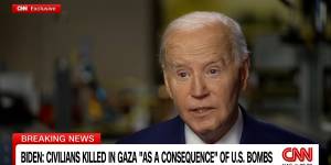 US President Joe Biden speaking on CNN.