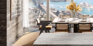 An artist’s impression of the $140 million penthouse sold atop Lendlease’s Residences One tower.