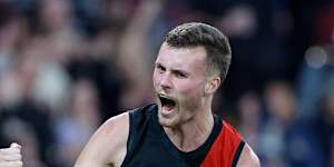 Nik Cox in action for Essendon.