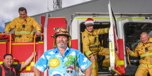 Members of the Ararat crew try to embrace Christmas as they prepared to swing into action.