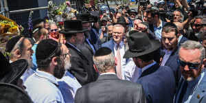 Prime Minister Anthony Albanese visited Adass Israel synagogue in Melbourne on Tuesday,December 10. 