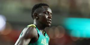 Peter Bol at last year’s world athletics championships in Hungary.