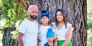 Simi Rayat with husband Harvin and their sons Eashar,10,and Har-Rai,6.