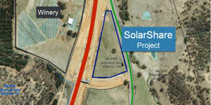 The site of the new community solar farm in the Majura Valley to be run by SolarShare.