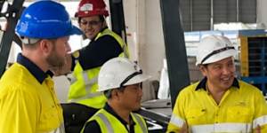 Hastings Technology Metals’ executive chairman Charles Lew,chief executive officer Vince Catania,head of business development Niels Hachmann and Thailand business manager Ms. Piyamart Wattansuyipong on a recent site visit to the Kabin Buri Plant.