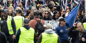 The CFMEU rally in Melbourne drew an estimated 50,000 to the city streets.