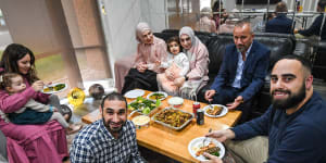 With Ramadan over,families and non-Muslim friends get together