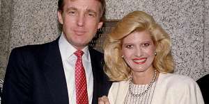Donald Trump and then-wife,Ivana Trump after she was sworn in as a US citizen in New York in May 1988.
