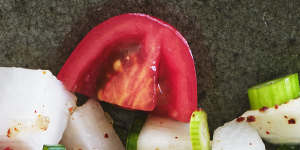 Hot radish salad.