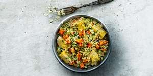 For a fuller flavour and extra fibre,use wholemeal couscous.