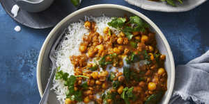 Chickpea lentil curry.