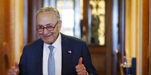 Senate Majority Leader Chuck Schumer:“It’s been a long,tough and winding road,but at last,at last we have arrived.”