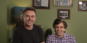 Chef Sean Moran (left) and partner Michael'Manoo'Robertson at High Hopes Roadhouse in Bilpin last year.