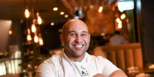 Shane Delia pictured in his Maha restaurant in Melbourne’s CBD.