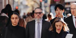 Witness Brendan Clifton arrives at ICAC offices on Wednesday to give evidence.
