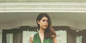  Jacqueline Nguyen outside the family mansion in Ho Chi Minh city in a photoshoot for Vietnamese magazine L'Officiel.