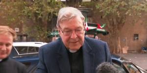 George Pell says"it's lovely to be back"in the Vatican for the first time since he was cleared of child sex charges.