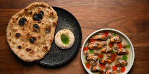 Go-to dishes:Pickled mussels with a side of flatbread.