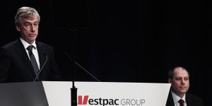 Lindsay Maxsted at the Westpac AGM on Thursday.
