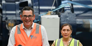 Premier Daniel Andrews and Minister for Energy,Environment and Climate Lily D’Ambrosio pictured together in 2021.