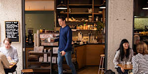 Outside the Potts Point cafe.