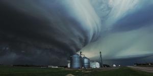 A massive mothership tornadic supercell storm menaces the town of Imperial,Nebraska. The tornado alley region and mid west has been hit by a destructive wave of tornadoes and violent storms over the past week.