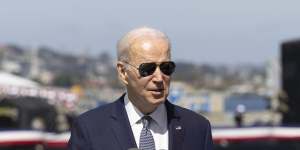US President Joe Biden during the AUKUS announcement in San Diego.