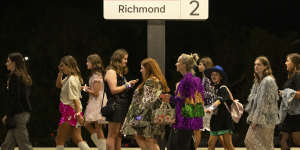 Richmond train station was busy after the show.