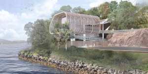 The lower station for Taronga Zoo’s proposed Sky Safari cable car.