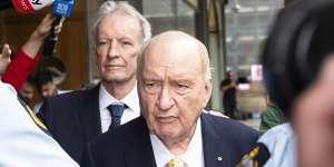 Alan Jones outside court in December.