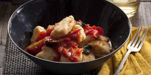 Ricotta gnocchi is much easier and quicker to make than traditional,potato gnocchi.